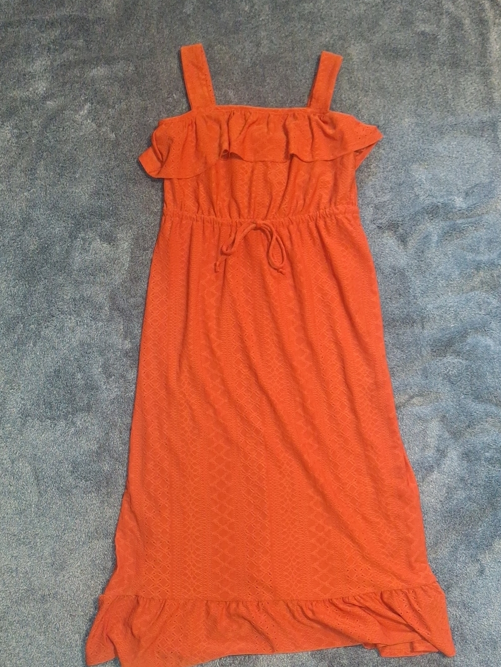 Adyson Parker Orange Ruffle Maxi Dress